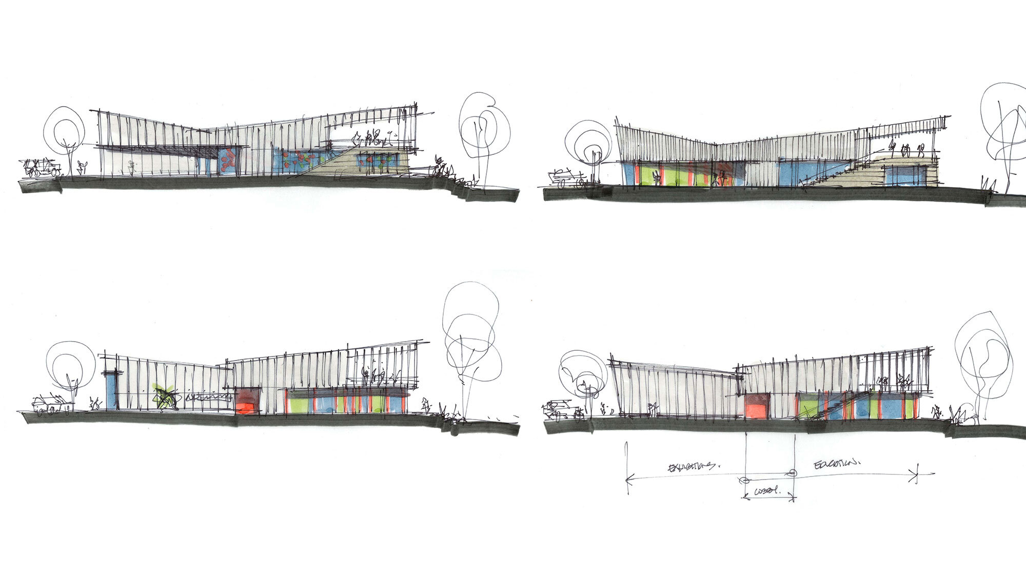 CCY Architects The Art Base color sketches