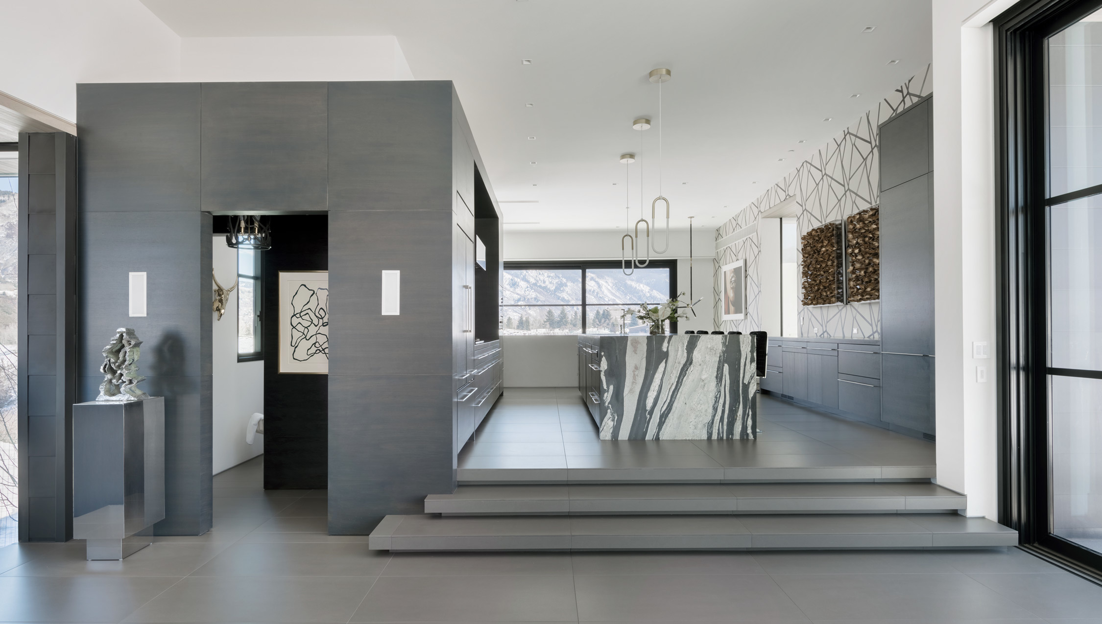 Ccy Architects Maroon Creek Overlook View To The Kitchen