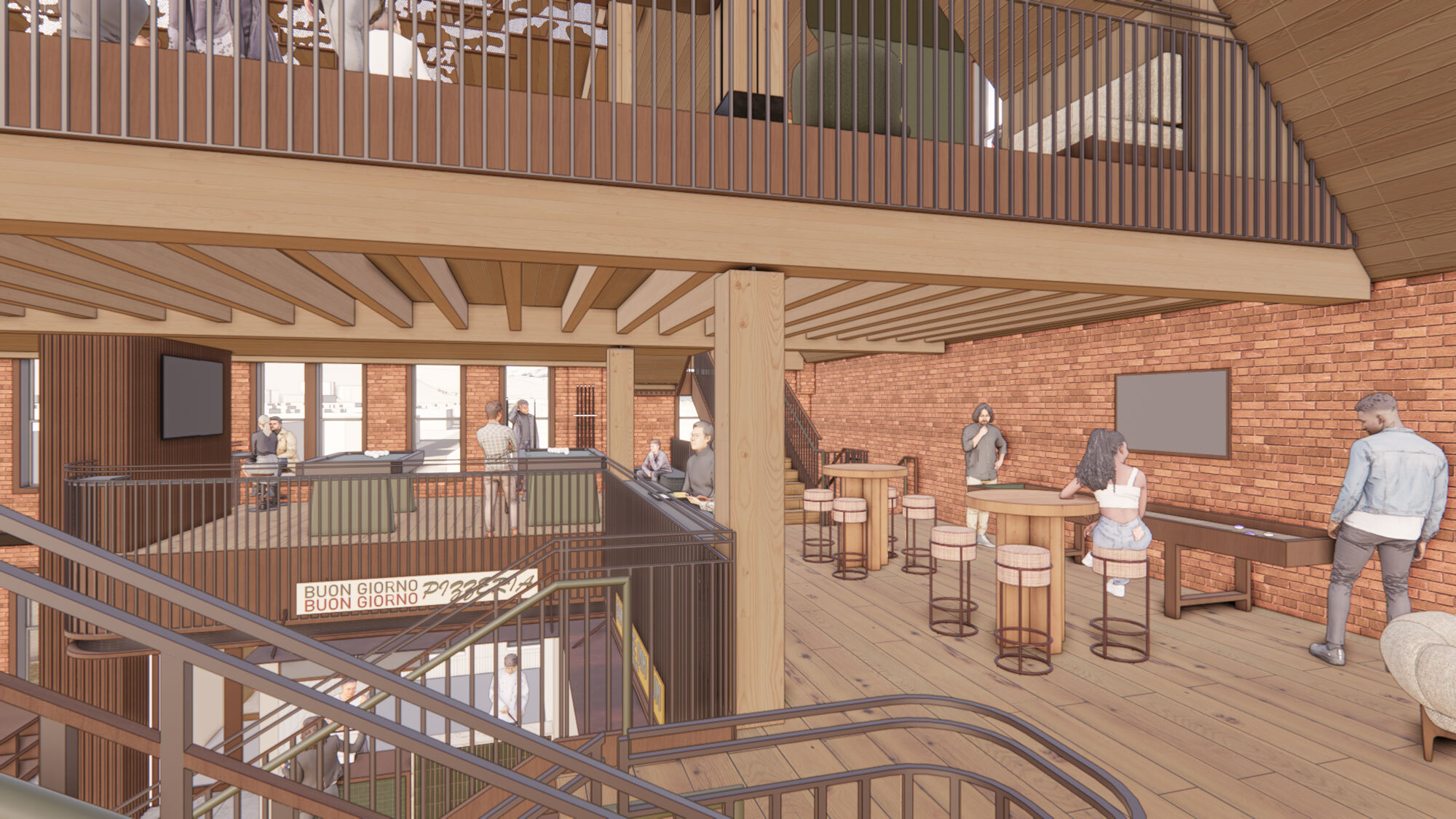 CCY Architects Aspen Armory proposed MEZZANINE 1