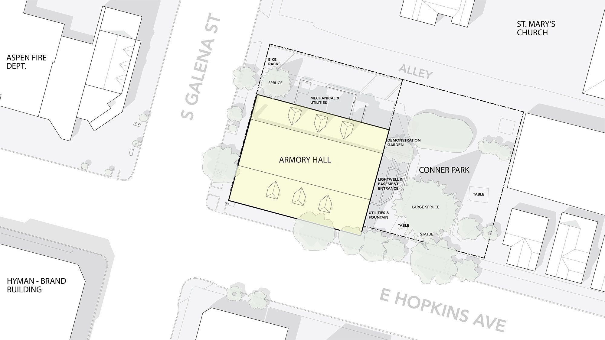 CCY Architects Aspen Armory Site plan