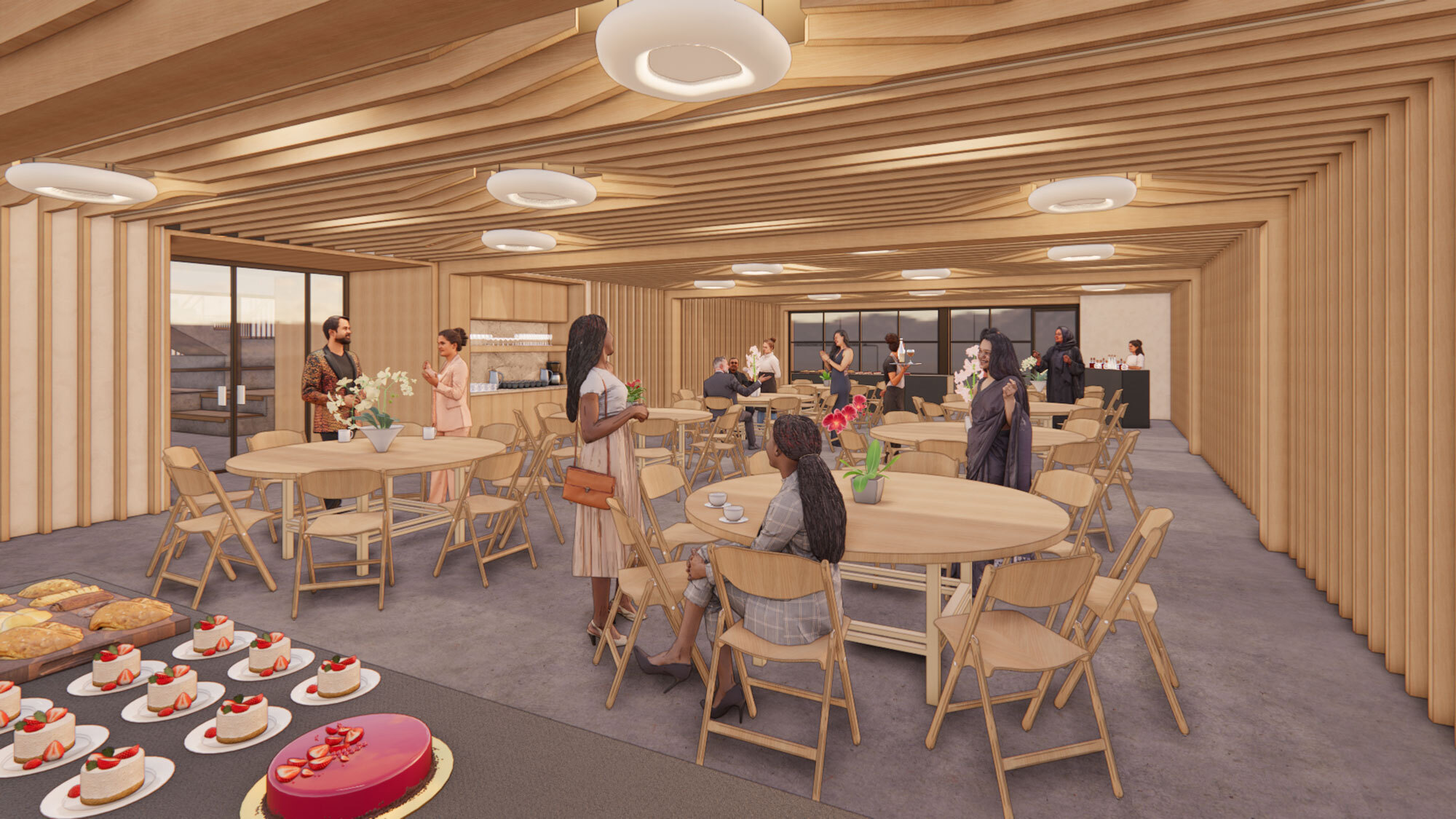 CCY Architects Aspen Armory LOWER LEVEL BANQUET