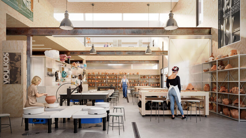 CCY Architects Carbondale Clay Center Interior studio thumbnail
